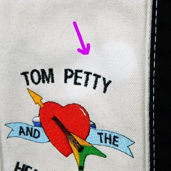 Tom Petty and The Heartbreakers Embroidered Canvas Tote Weekender Beach Bag - Picture 8 of 9